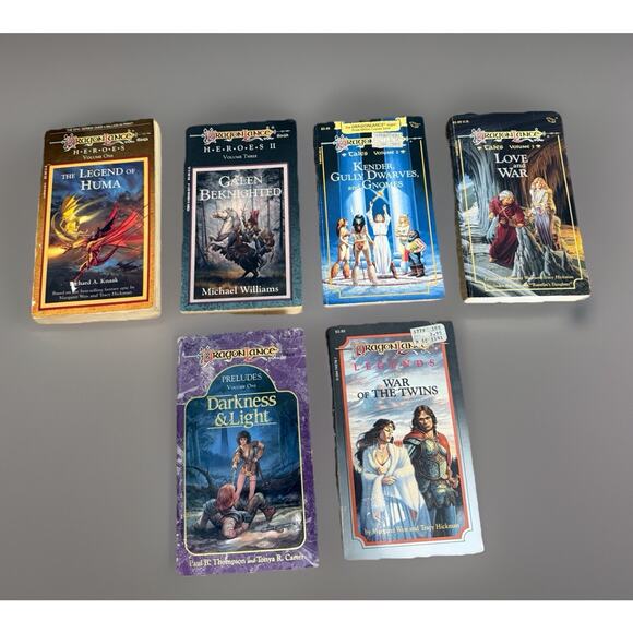 Vtg DRAGONLANCE Lot of 6 All First Editions Paperback 80's & 90"s Fantasy TSR - Picture 1 of 7